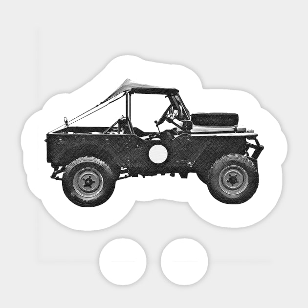 1955 Land Rover - Mavis Sticker by LukeHarding